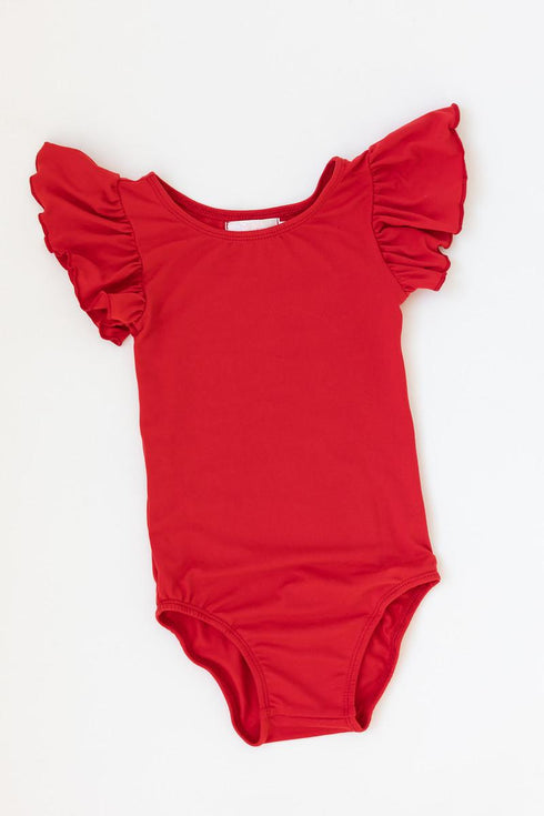 red-s-s-flutter-sleeve-leotard Mila &  Rose - Sophia's Style--2T--3